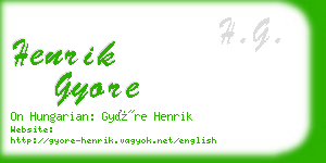 henrik gyore business card